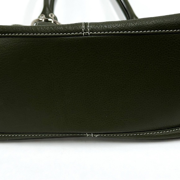 Tignanello Olive Leather Shoulder Bag - Picture 9 of 11